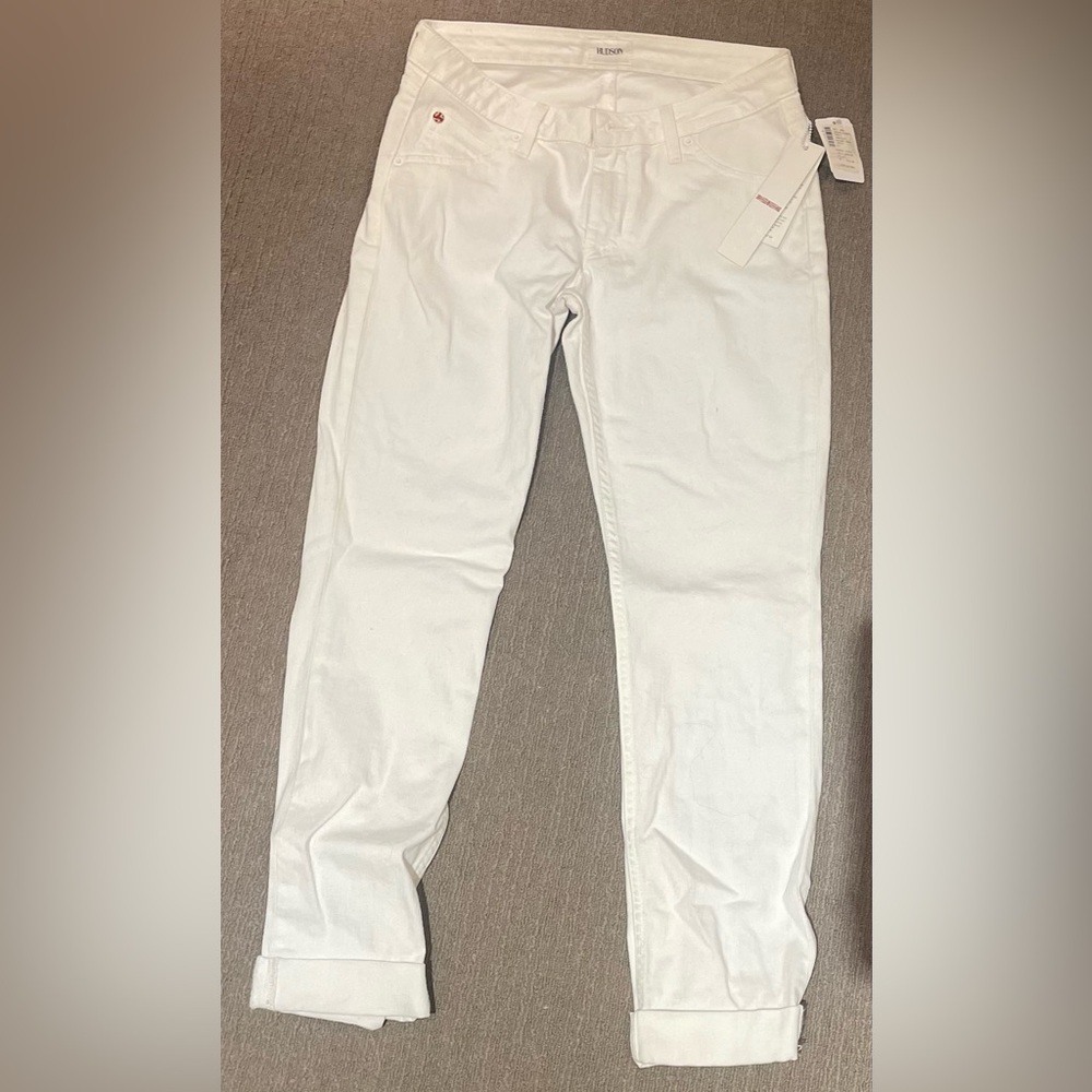 Hudson Jeans Bacara Crop White Denim
